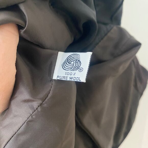 Christian Dior Vintage Blazer Jacket Wool Brown Black - Picture 7 of 15